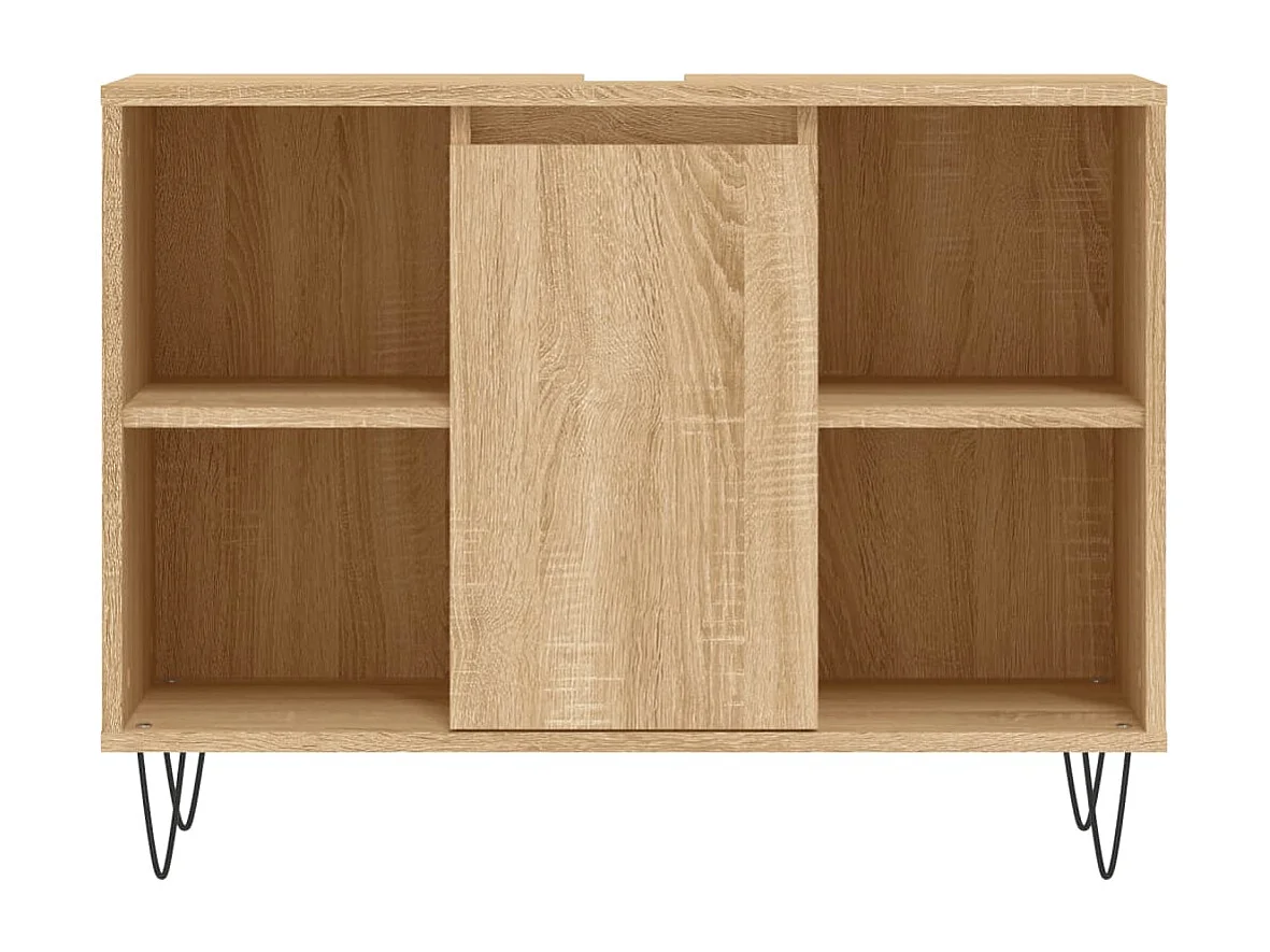 Armoire salle de bain chêne sonoma 80x33x60 bois d'ingénierie