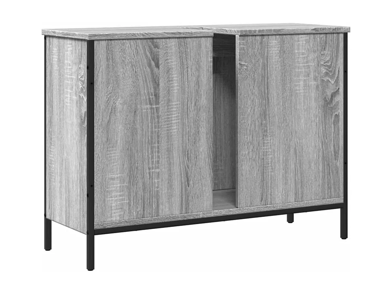 Armoire lavabo de salle de bain sonoma gris 80x30x60