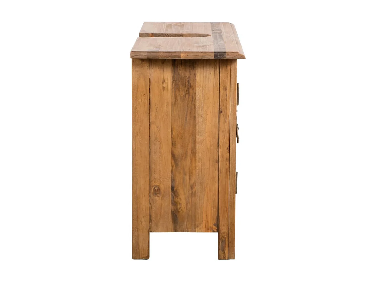 Meuble-lavabo de salle de bain pin massif recyclé 70x32x63