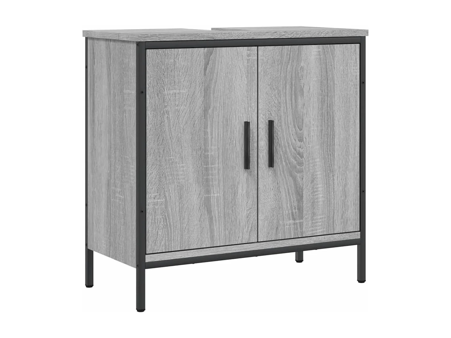Armoire lavabo de salle de bain sonoma gris 60x30x60