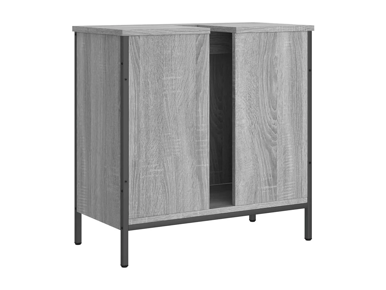 Armoire lavabo de salle de bain sonoma gris 60x30x60