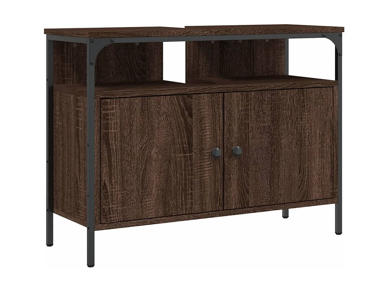 Armoire lavabo de salle de bain chêne marron 60x30x60