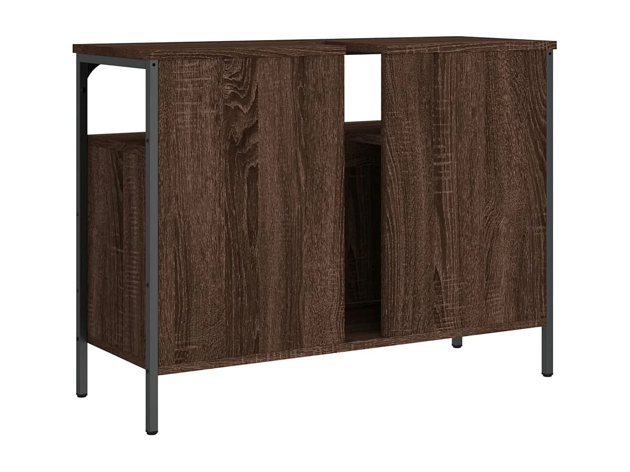 Armoire lavabo de salle de bain chêne marron 60x30x60