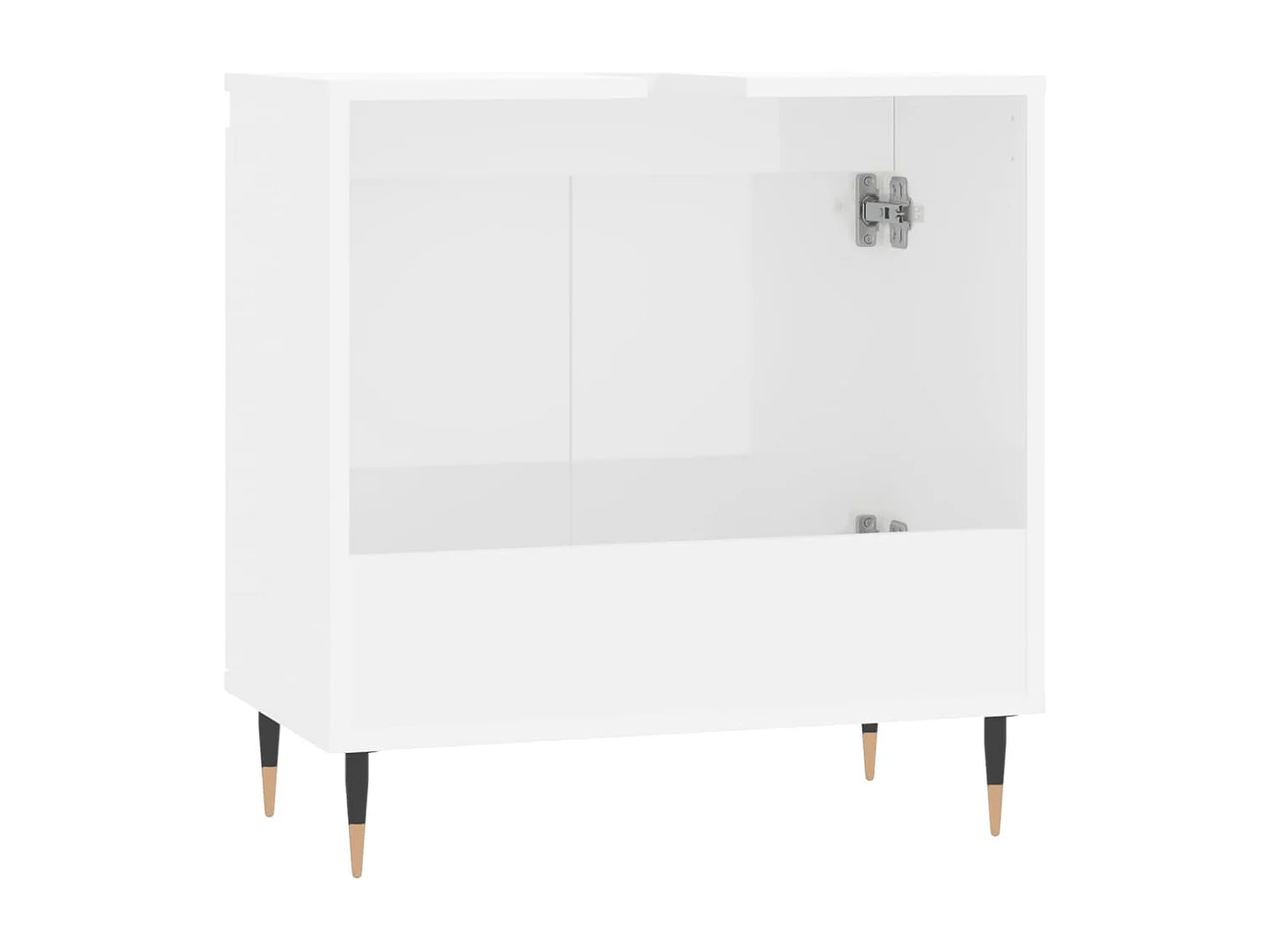 Armoire de bain blanc brillant 58x33x60 bois d'ingénierie