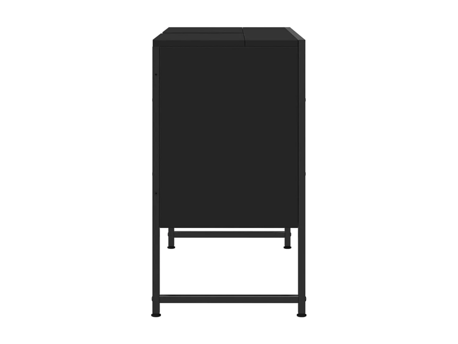 Armoire lavabo de salle de bain noir 80x33x60 bois ingénierie