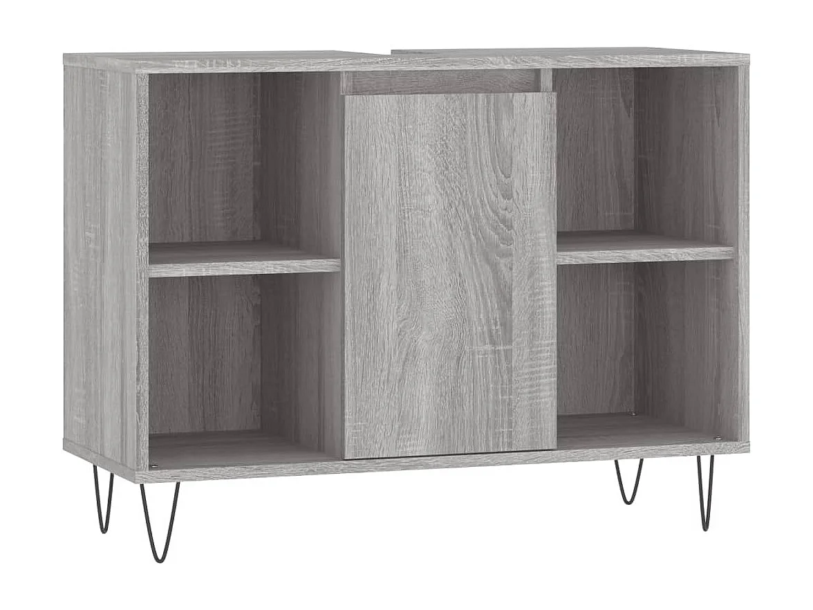 Armoire salle de bain sonoma gris 80x33x60 bois d'ingénierie
