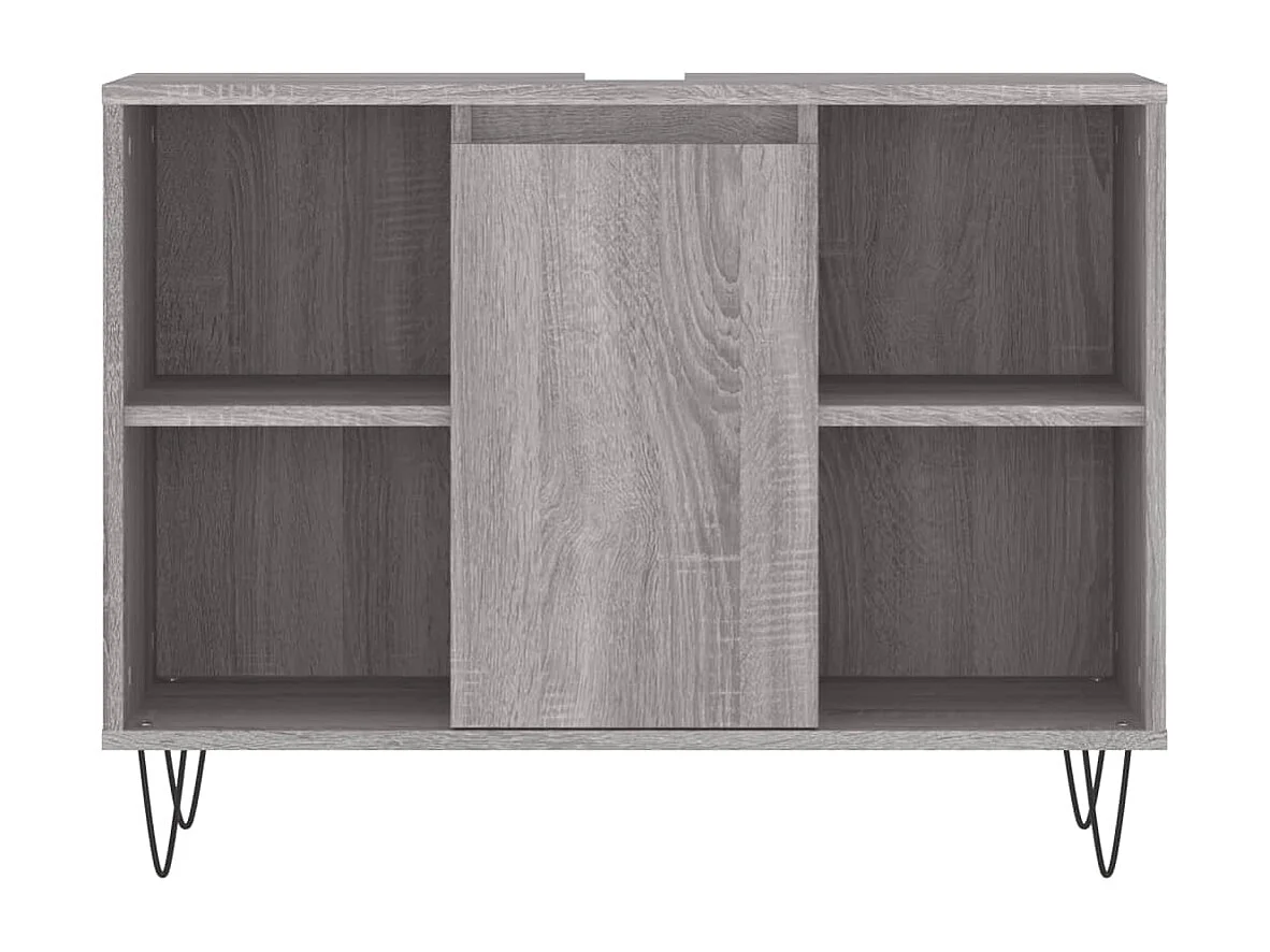 Armoire salle de bain sonoma gris 80x33x60 bois d'ingénierie