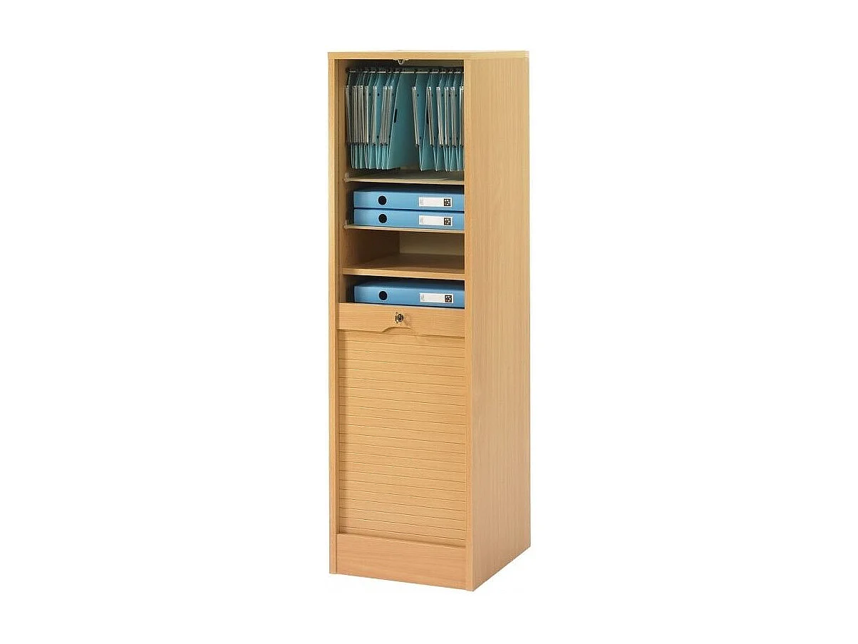 Classeur à rideau bois boirs clair Office 108cm