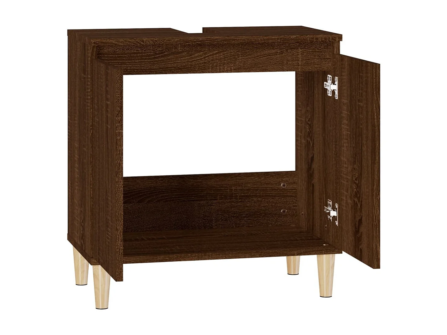 Meuble d'évier chêne marron 58x33x60 bois d'ingénierie