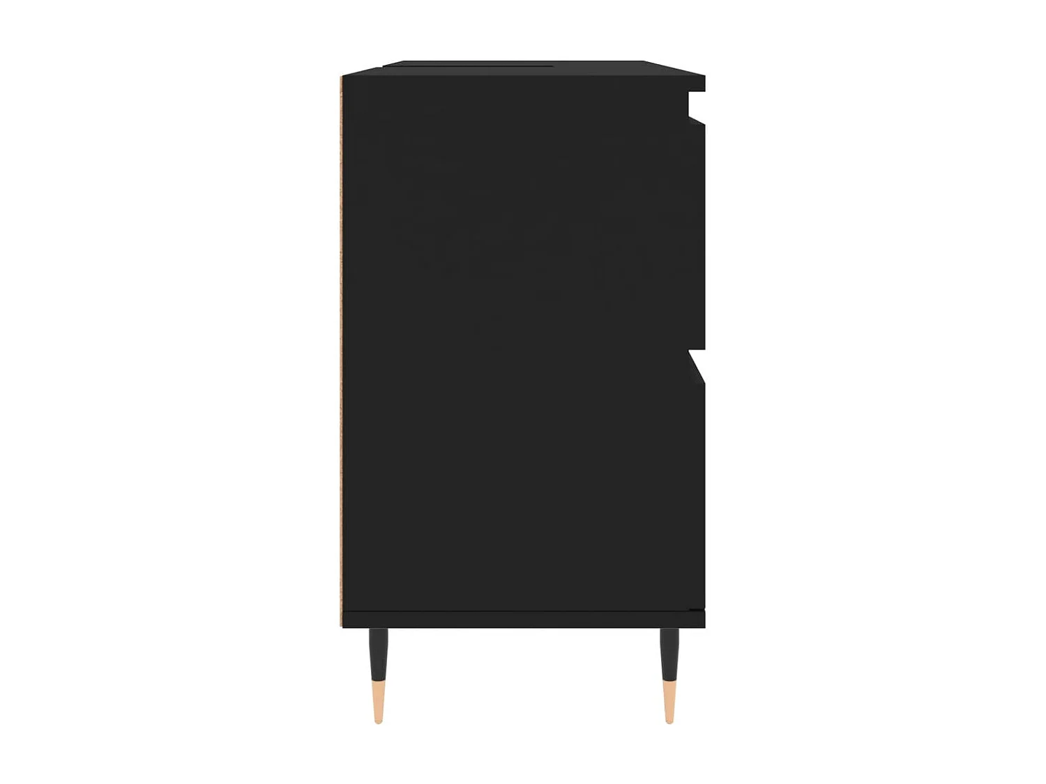 Armoire de salle de bain noir 80x33x60 bois d'ingénierie