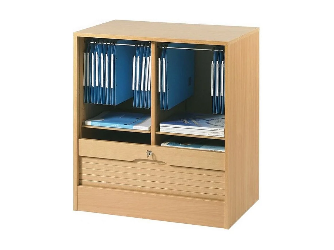 Kantoor licht houten gordijn archiefkast 76 cm