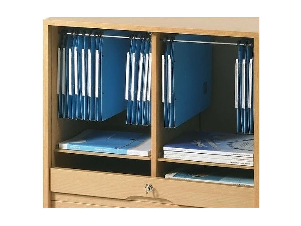 Kantoor licht houten gordijn archiefkast 76 cm