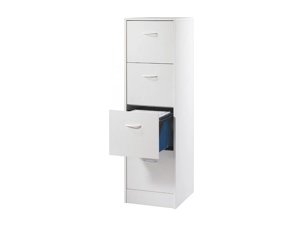 Archiefkast met 4 laden voor witte hangmappen Office H140 cm