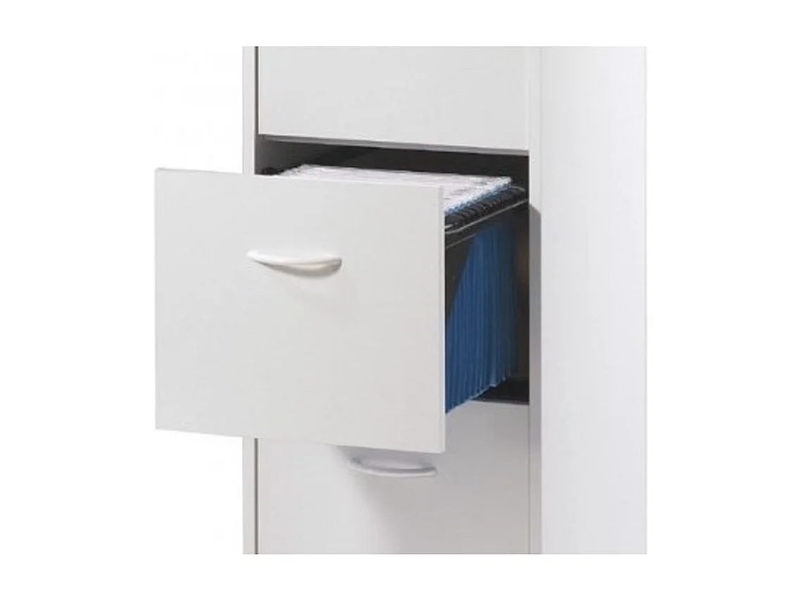 Archiefkast met 4 laden voor witte hangmappen Office H140 cm