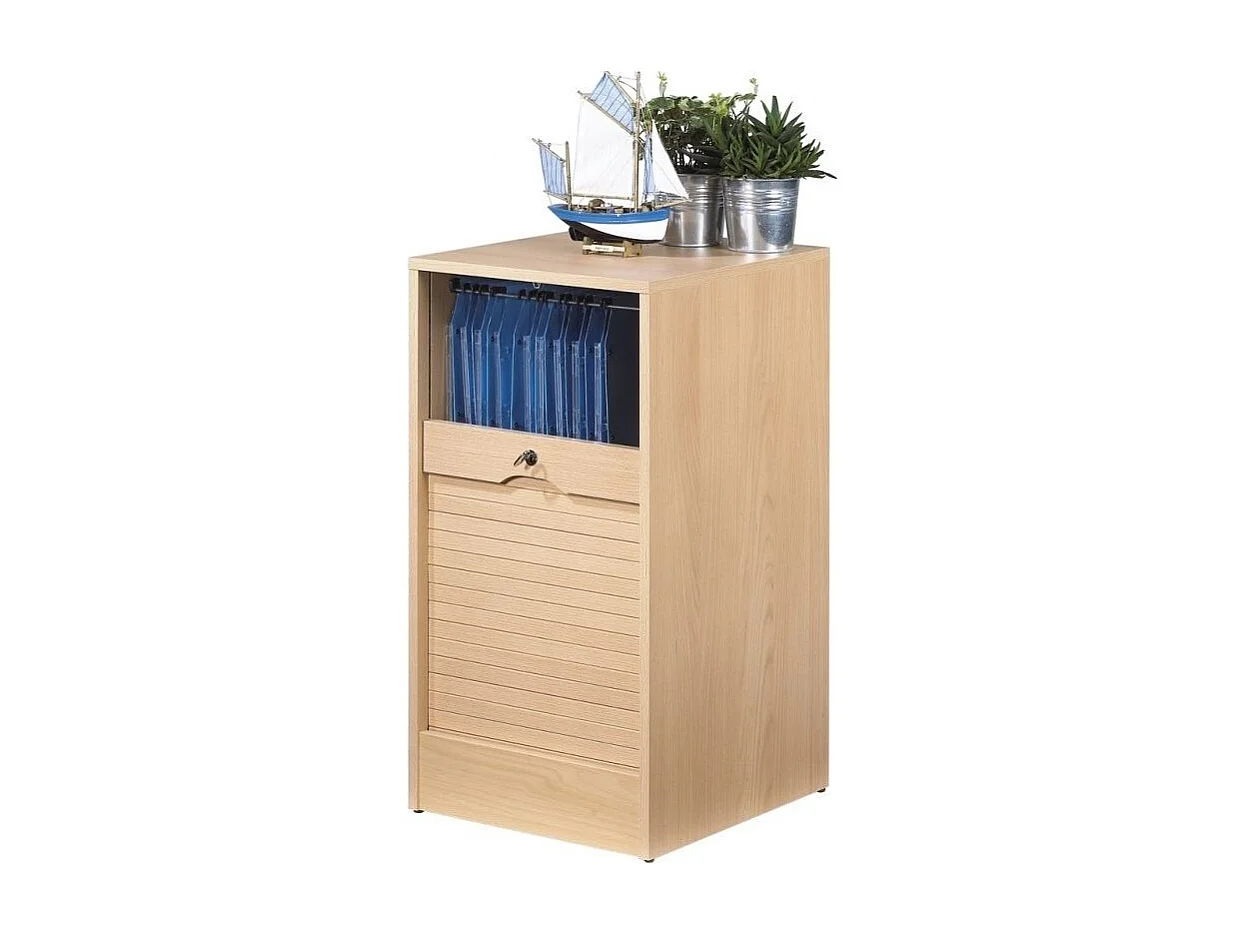 Kantoor beuken gordijn archiefkast 76 cm