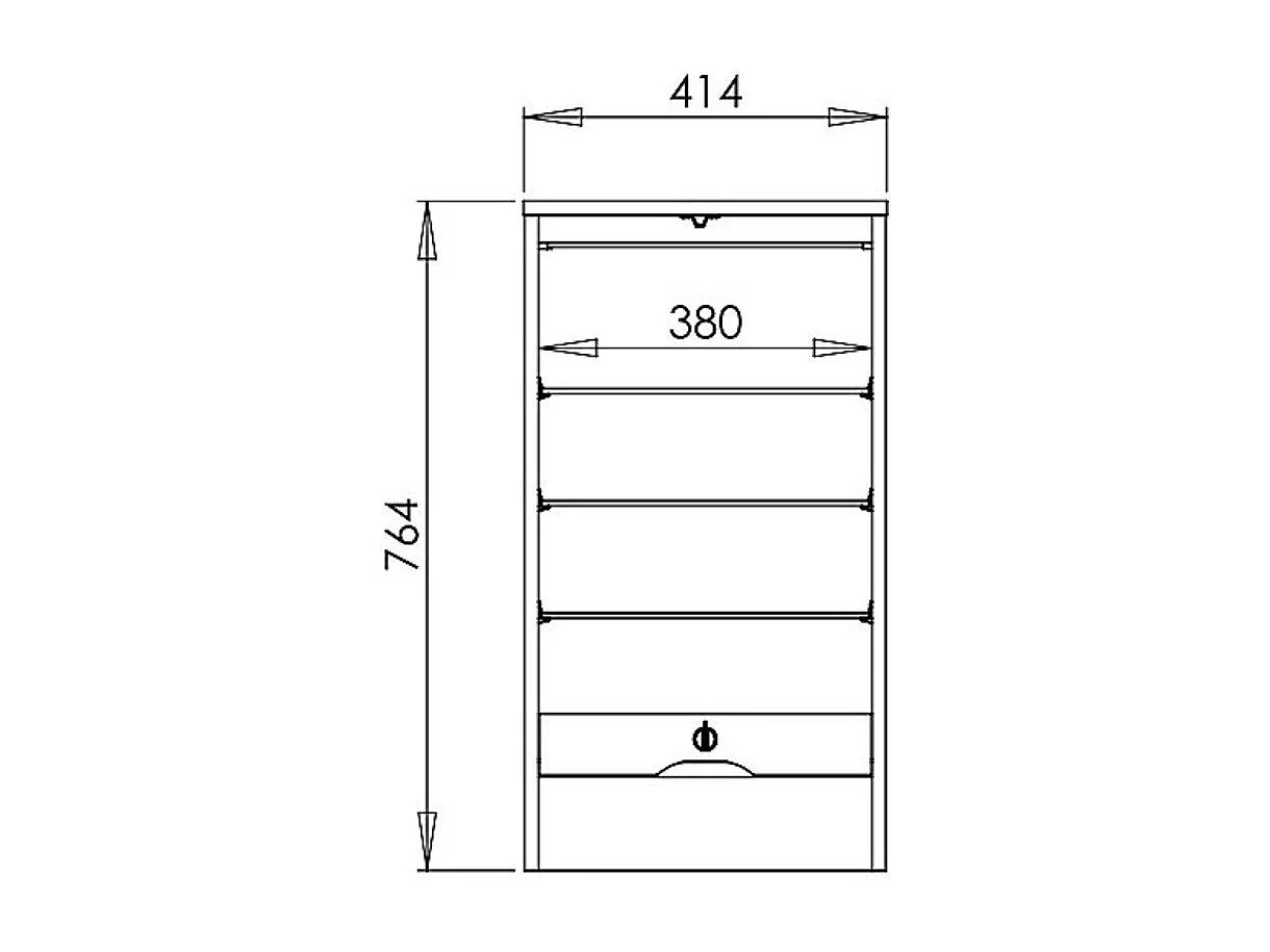 Kantoor beuken gordijn archiefkast 76 cm