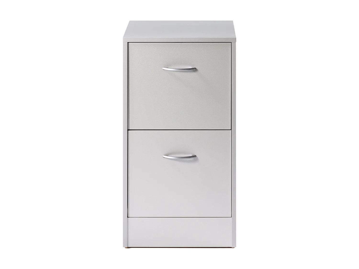 Classeur 2 tiroirs dossiers suspendus gris Office H77cm