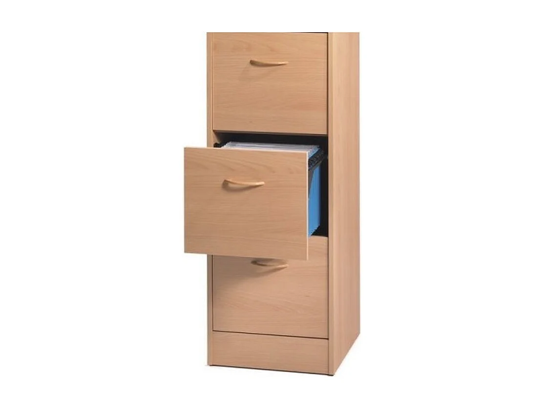 Archiefkast 3 laden hangmappen Licht hout Kantoor H109 cm