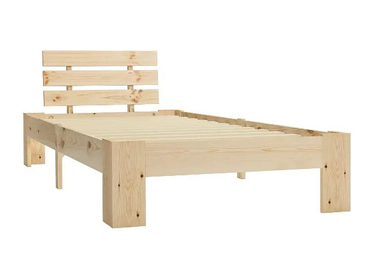 Lit 1 place pin massif clair Cozy 90x200