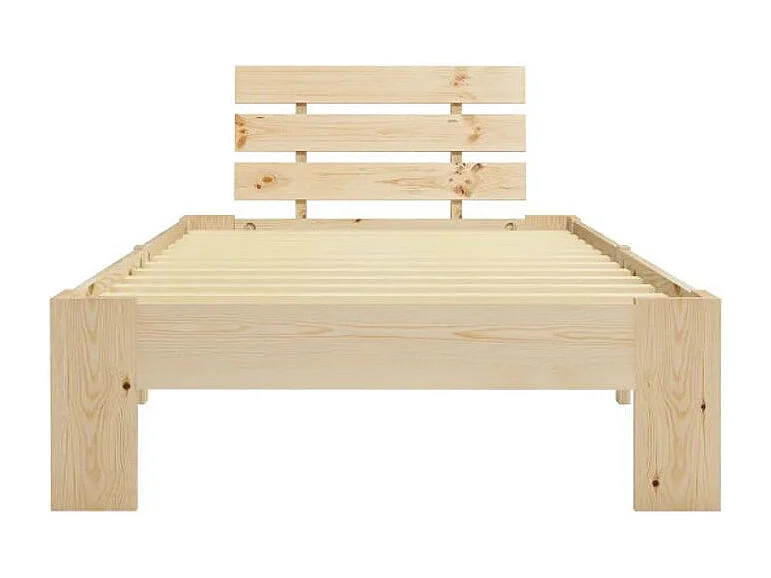 Lit 1 place pin massif clair Cozy 90x200