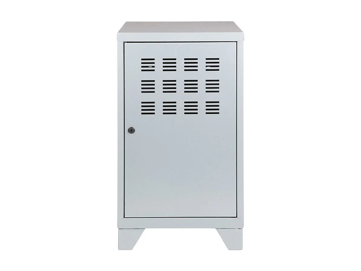 Caier de rangement en métal H 75cm Pikaro 1 porte 1 étagère - Fonctionnalité et élégance-Alu