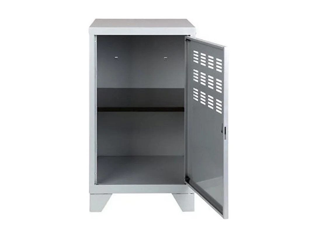 Caier de rangement en métal H 75cm Pikaro 1 porte 1 étagère - Fonctionnalité et élégance-Alu