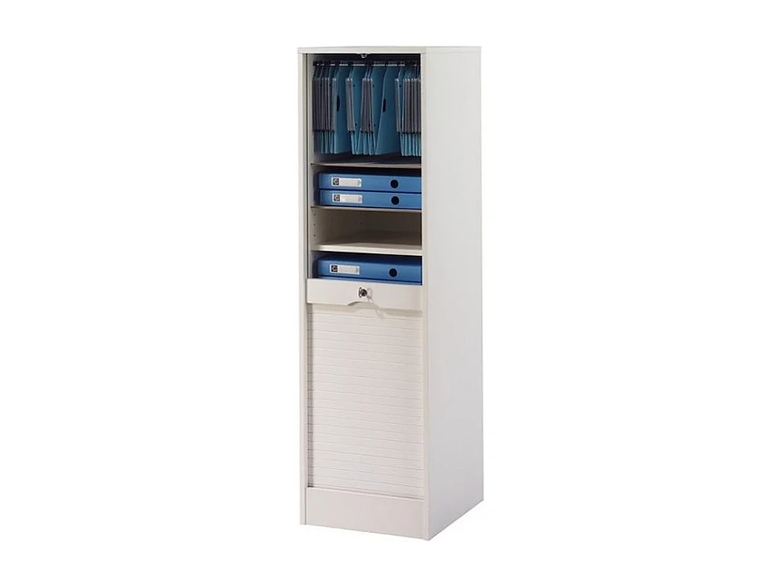 Classeur à rideau blanc Office 140cm