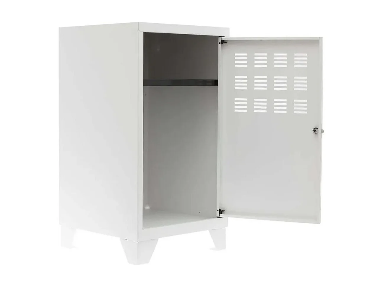 Caier de rangement en métal H 75cm Pikaro 1 porte 1 étagère - Fonctionnalité et élégance-Kaki
