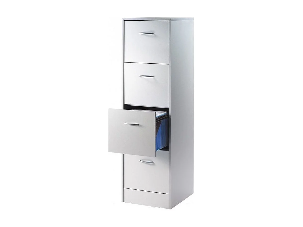 Archiefkast met 4 laden voor grijze hangmappen Office H140 cm