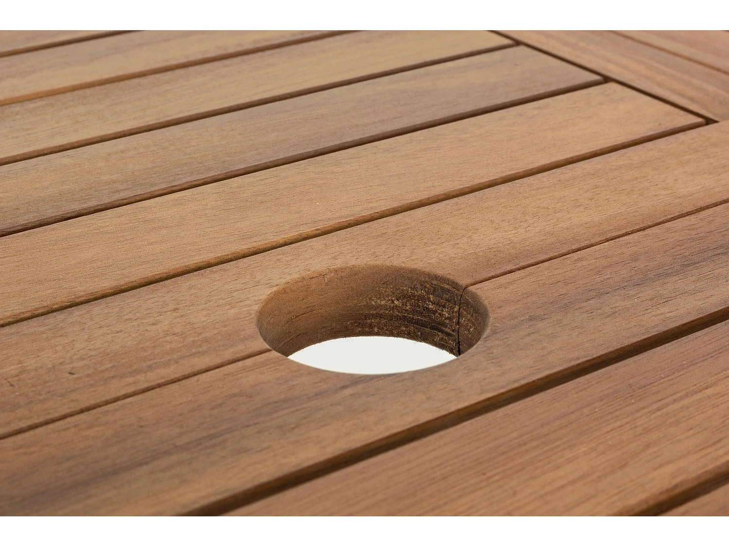 Table rectangulaire d'extérieur à rallonge NOEMI – Bois d’acacia huilé-120 à 160 cm