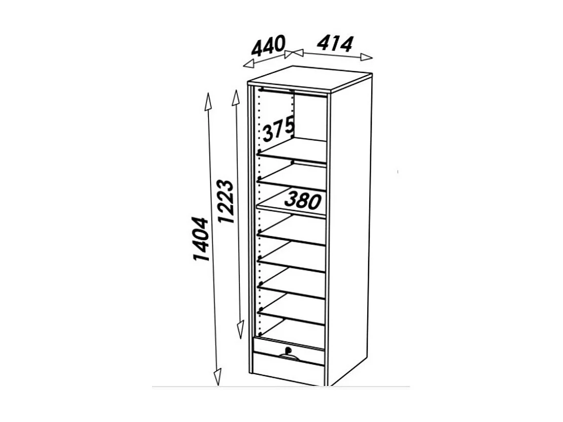 Kantoor licht eiken en zwarte gordijn archiefkast 140 cm
