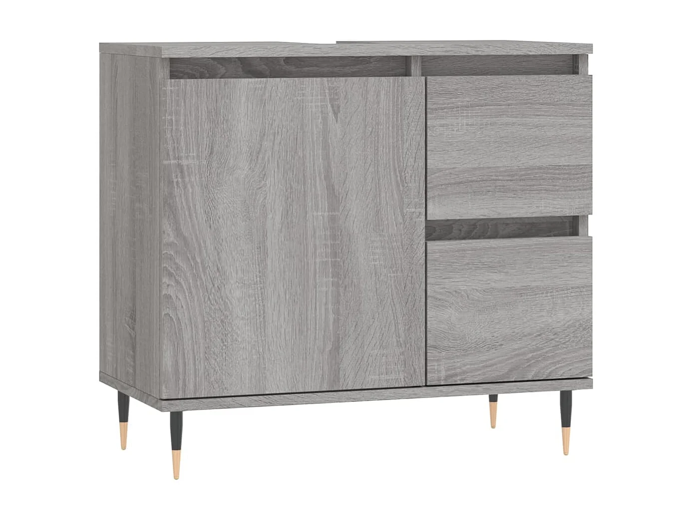 Armoire de bain sonoma gris 65x33x60 bois d'ingénierie