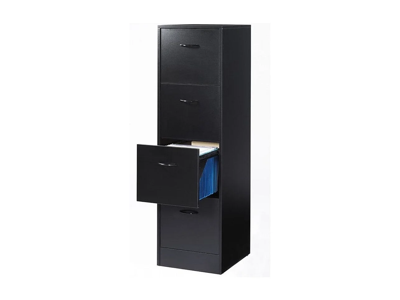 Archiefkast 4 lades zwart hangmappen kantoor H140 cm