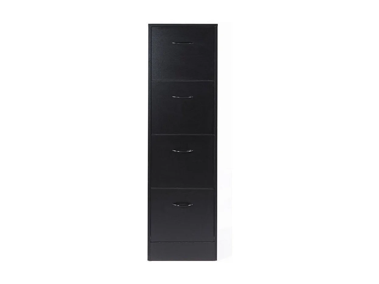 Archiefkast 4 lades zwart hangmappen kantoor H140 cm