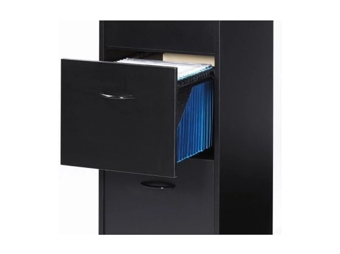Archiefkast 4 lades zwart hangmappen kantoor H140 cm