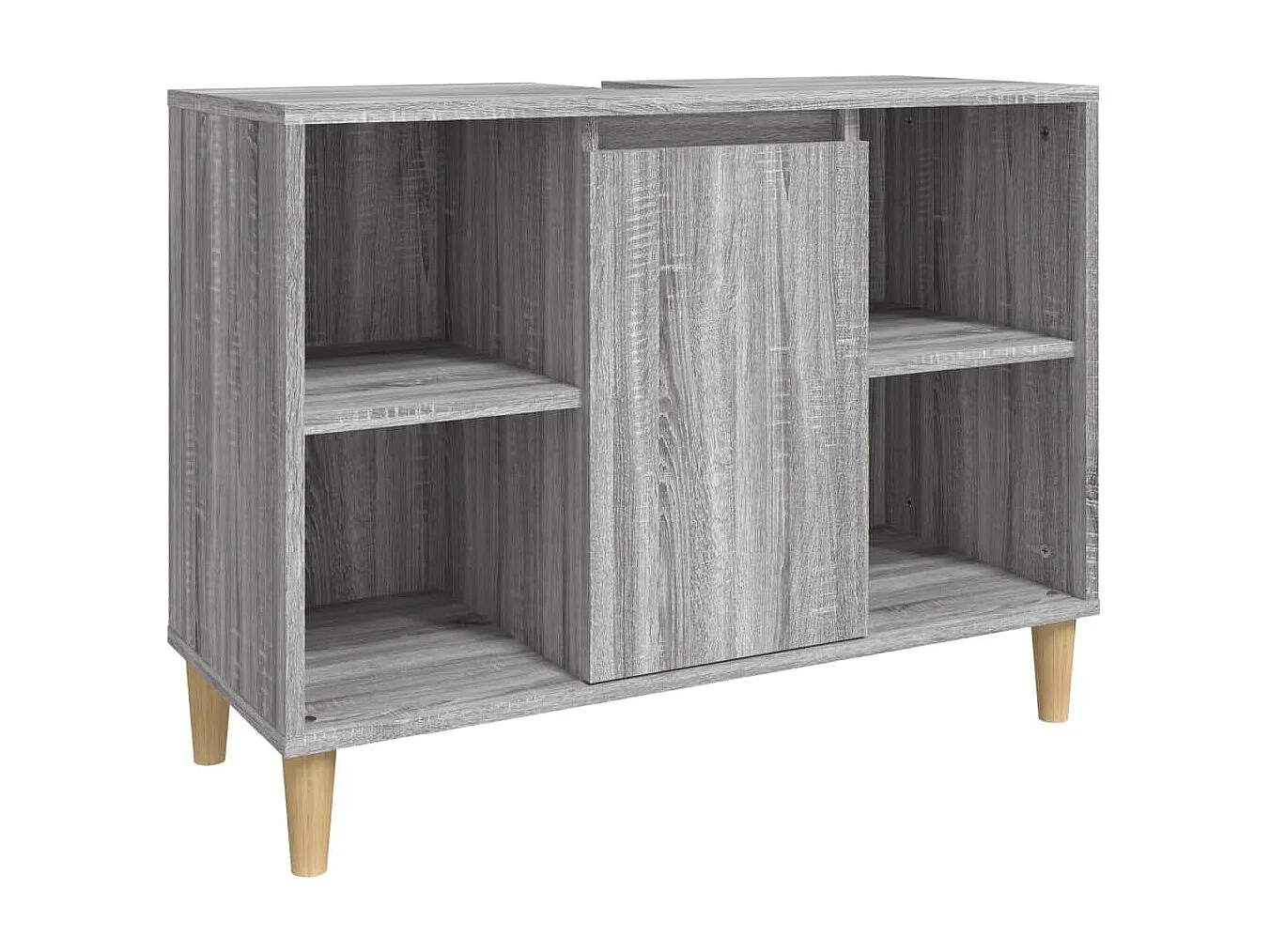 Meuble d'évier sonoma gris 80x33x60 bois d'ingénierie