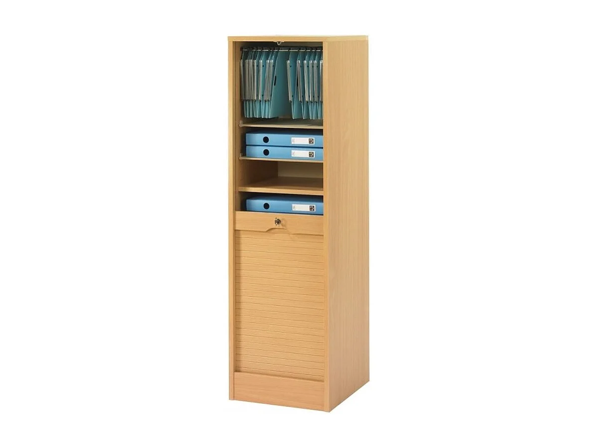 Kantoor licht houten gordijn archiefkast 140 cm