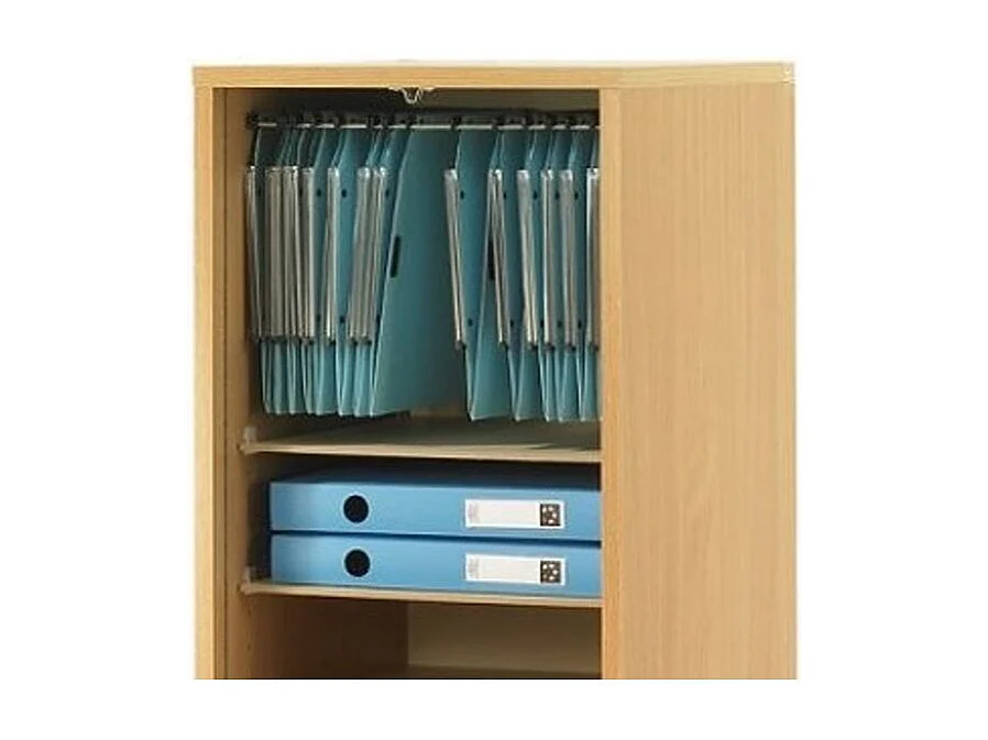 Kantoor licht houten gordijn archiefkast 140 cm