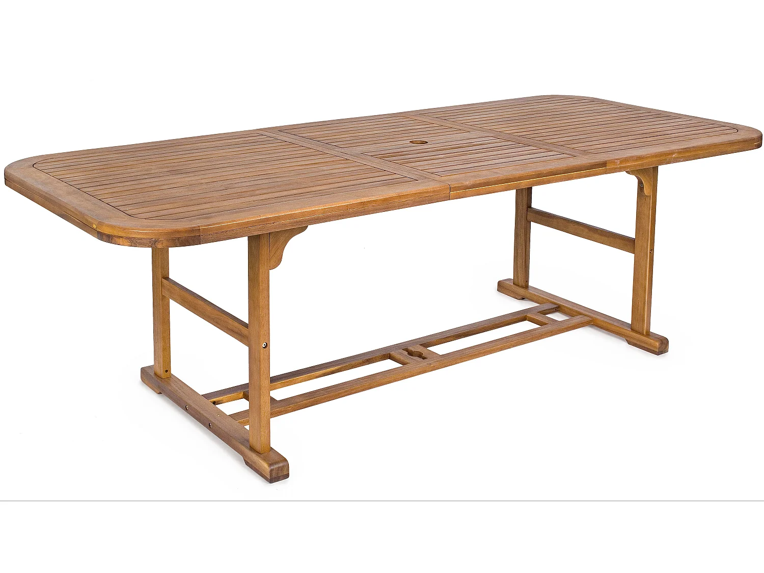 Table rectangulaire d'extérieur à rallonge NOEMI – Bois d’acacia huilé-180 à 240 cm