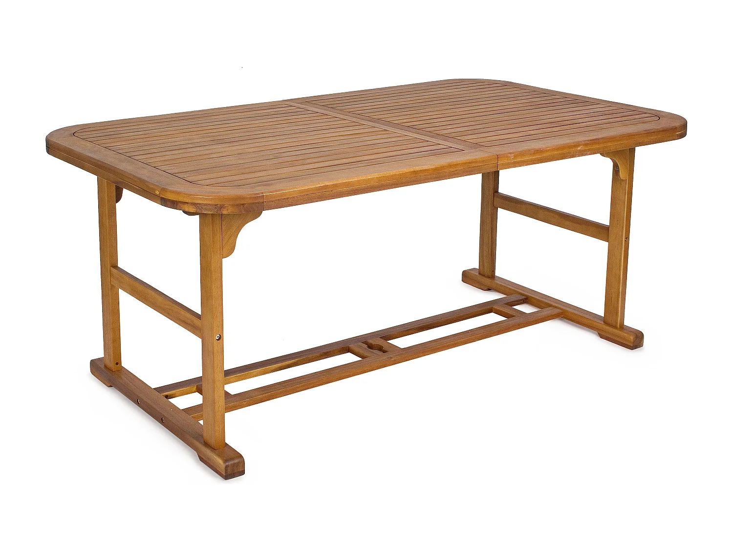Table rectangulaire d'extérieur à rallonge NOEMI – Bois d’acacia huilé-180 à 240 cm