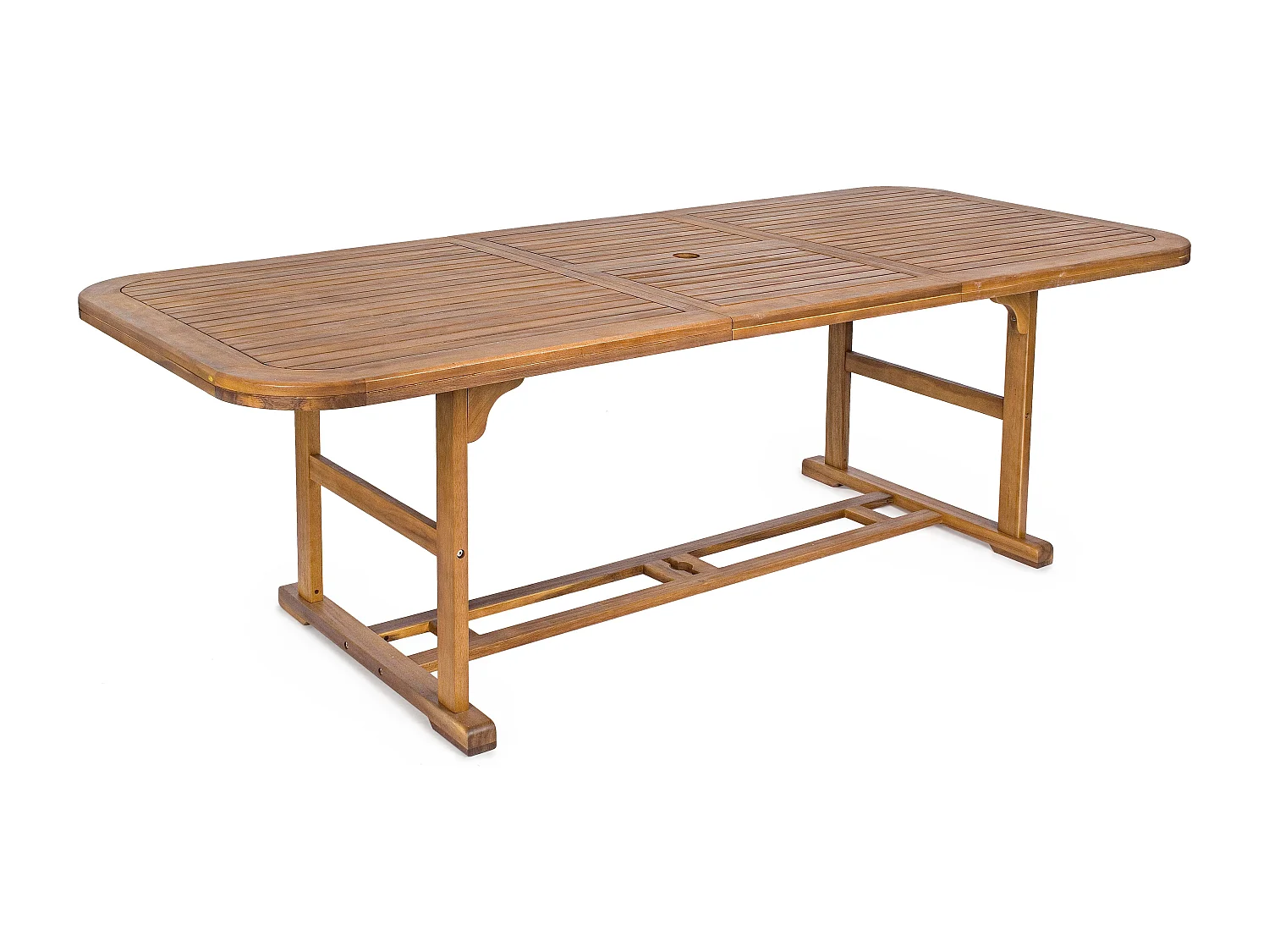 Table rectangulaire d'extérieur à rallonge NOEMI – Bois d’acacia huilé-180 à 240 cm
