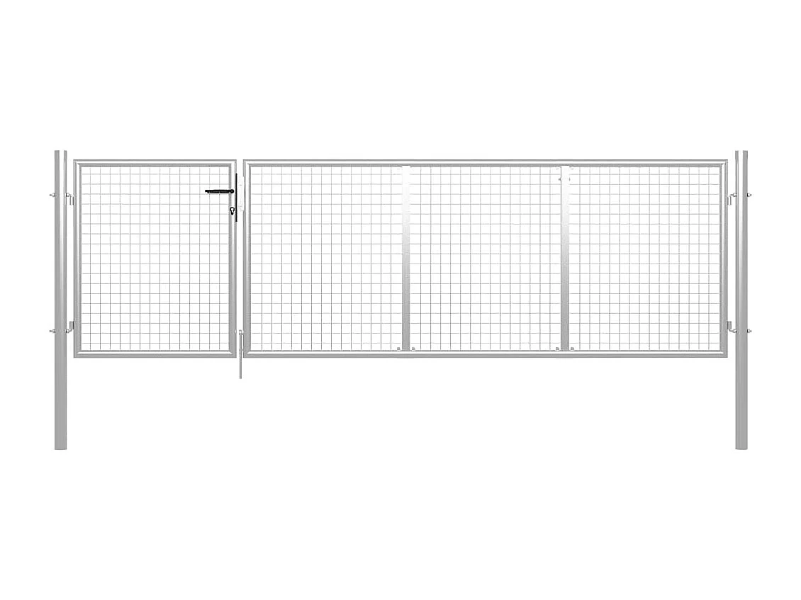 Portillon Acier 350x100 Argenté