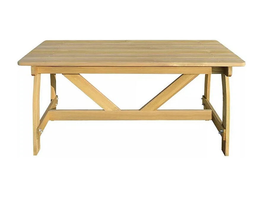 Table de jardin pin massif clair imprégné Liva 120cm