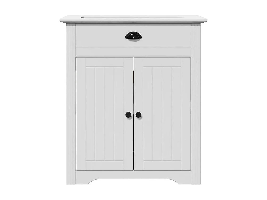 Armoire de lavabo de salle de bain BODO blanc 70x35x80