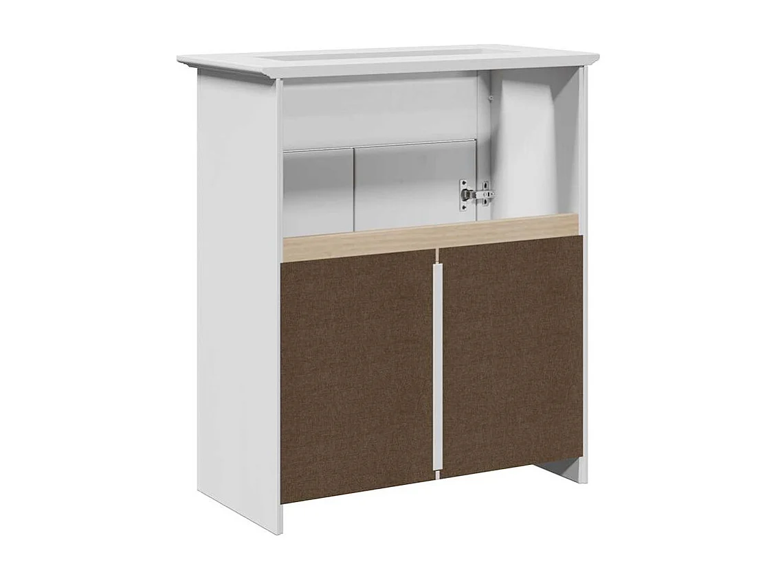 Armoire de lavabo de salle de bain BODO blanc 70x35x80