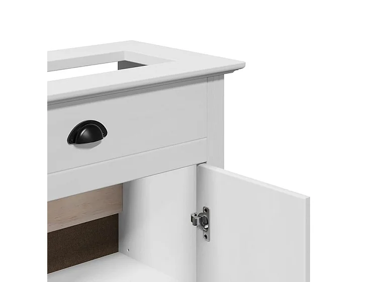 Armoire de lavabo de salle de bain BODO blanc 70x35x80
