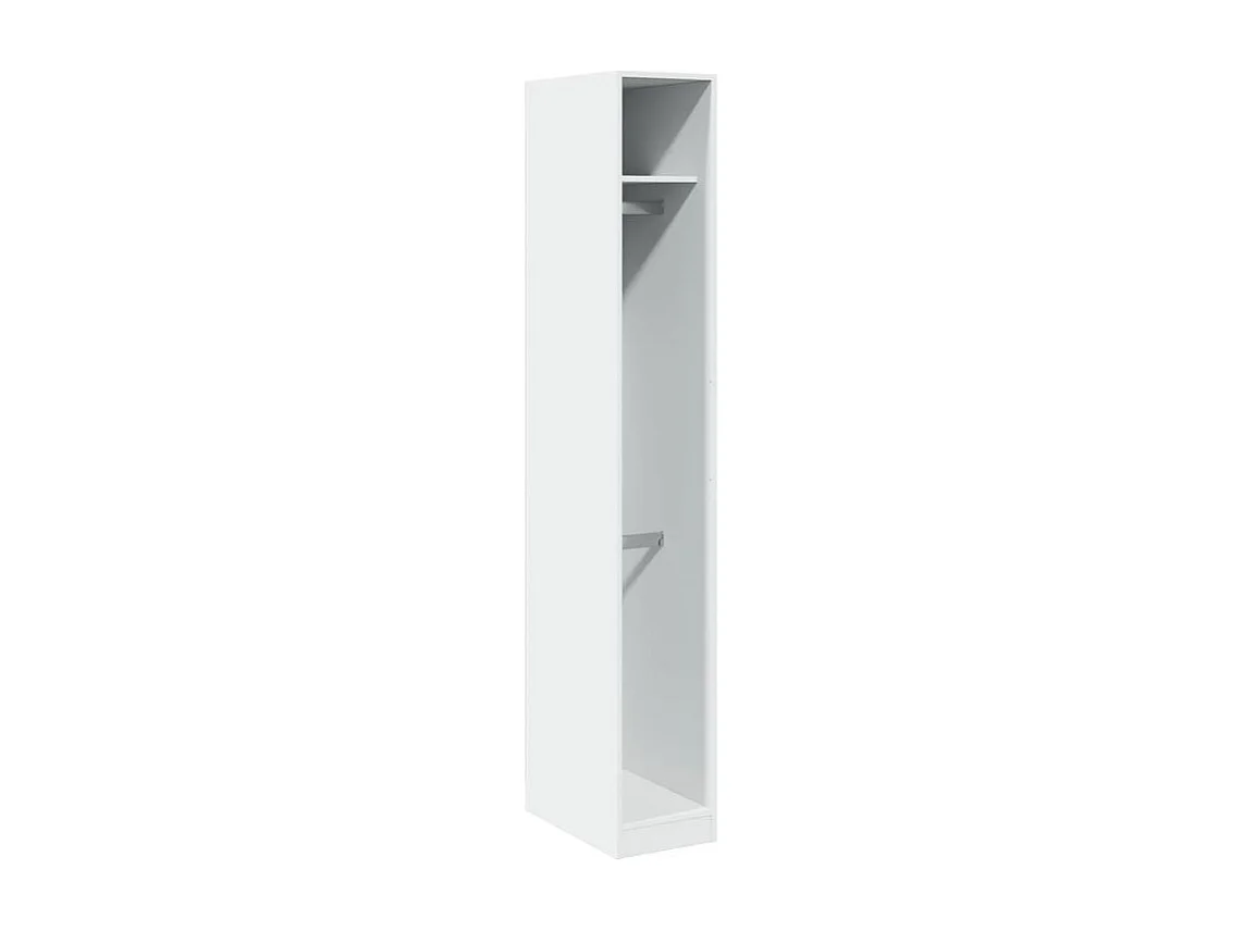 Armoire dressing 2 penderie 1 étagère 30cm - Collection Laker-Blanc
