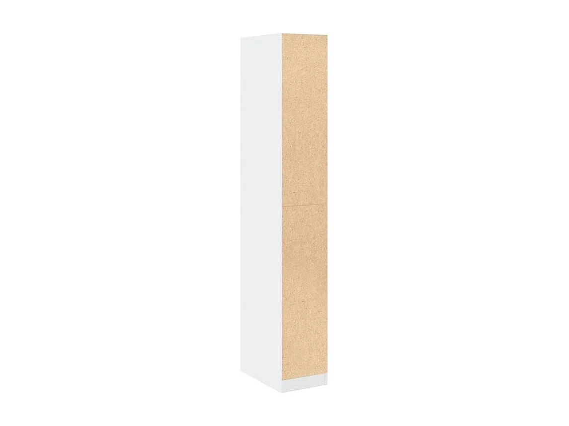 Armoire dressing 2 penderie 1 étagère 30cm - Collection Laker-Blanc