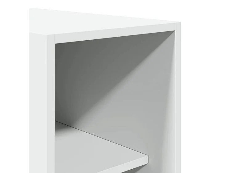 Armoire dressing 2 penderie 1 étagère 30cm - Collection Laker-Blanc