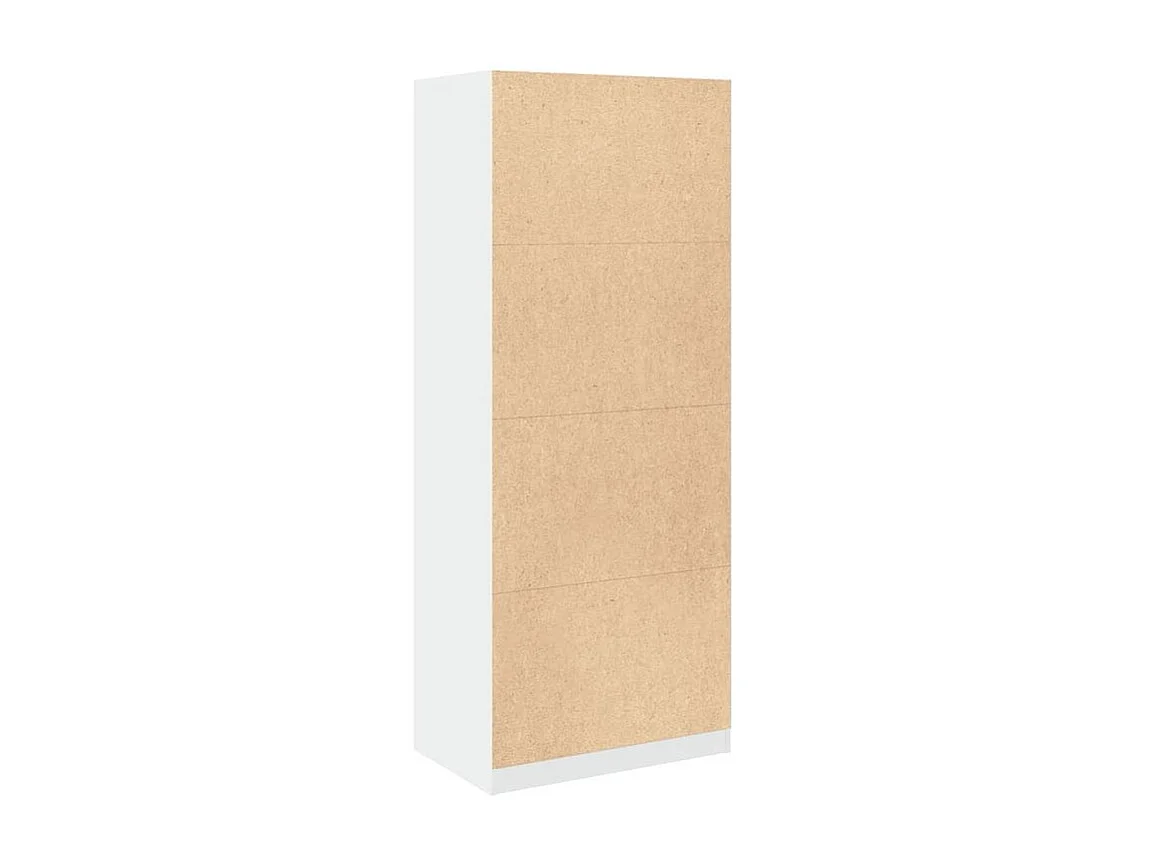 Armoire dressing 1 penderie 2 tiroir 80cm - Collection Kodok-Blanc